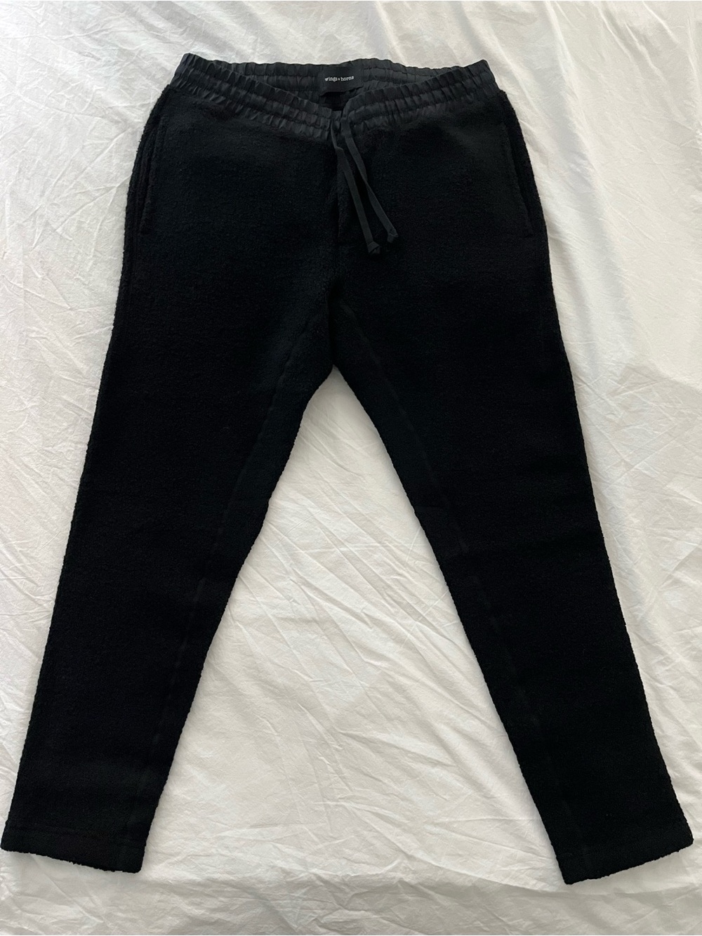 Wings and Horns Fleece Black Pants